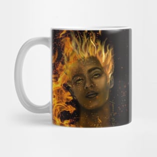 Face in the flames Mug
